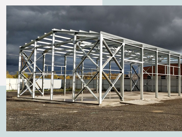 Двускатные ангары в Вольск от 608 руб. за квадрат