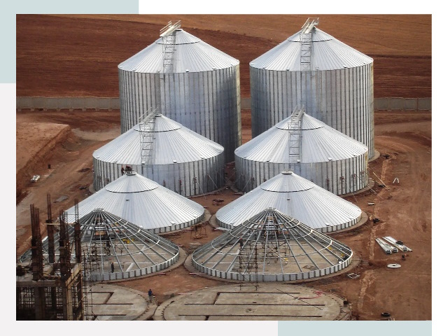 Строительство зерновых силосов в Вольске