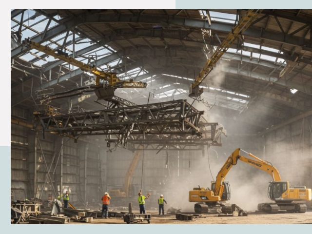 Демонтаж ангаров в Вольске от 608 руб. за м²